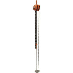 Vestil - 3,000 Lb Lifting Capacity, 10' Lift Height, Hand Hoist - Made from Chain - Eagle Tool & Supply