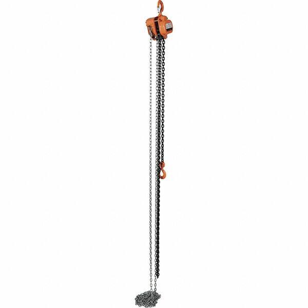 Vestil - 2,000 Lb Lifting Capacity, 15' Lift Height, Hand Hoist - Made from Chain - Eagle Tool & Supply