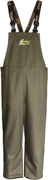 Viking - Size S, Moss Green, Waterproof Bib Overall - Take Up Snaps Ankle - Eagle Tool & Supply