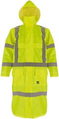 Viking - Size XL, High Visibility Lime, Coat - 47" Chest, 2 Pockets, Detachable Hood, Hook & Loop Wrist - Eagle Tool & Supply