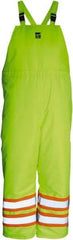 Viking - Size 4XL, High Visibility Lime, Cold Weather Bib Overall - Hook & Loop Ankle - Eagle Tool & Supply
