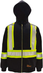 Viking - Size 3XL Flame Resistant/Retardant Jacket - Black, Cotton, Zipper Closure, 55" Chest - Eagle Tool & Supply