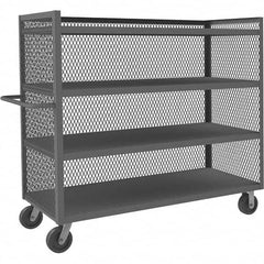 Durham - 3,000 Lb Capacity 4-Shelf 3-Sided Mesh Truck - Eagle Tool & Supply