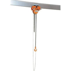 Vestil - 2 Ton Capacity Low Headroom Geared Trolley - 3-1/2" to 8" Flange Width - Eagle Tool & Supply