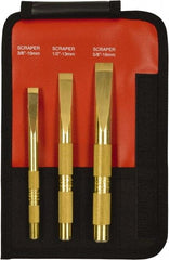 Mayhew - 3 Piece Brass Scraper Chisel Set - Sizes Included 3/8 to 5/8" - Eagle Tool & Supply