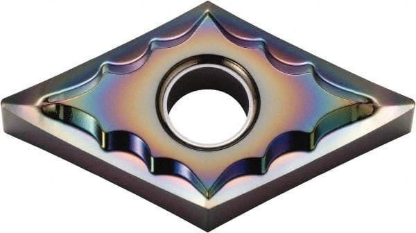 Kyocera - DNGG431 AH Grade PDL025 Carbide Turning Insert - Al2O3 Finish, 55° Diamond, 1/2" Inscr Circle, 3/16" Thick, 1/64" Corner Radius - Eagle Tool & Supply