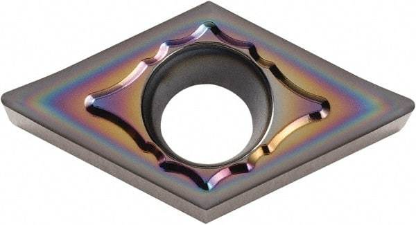 Kyocera - DCGT3251 AH Grade PDL025 Carbide Turning Insert - Al2O3 Finish, 55° Diamond, 3/8" Inscr Circle, 5/32" Thick, 1/64" Corner Radius - Eagle Tool & Supply
