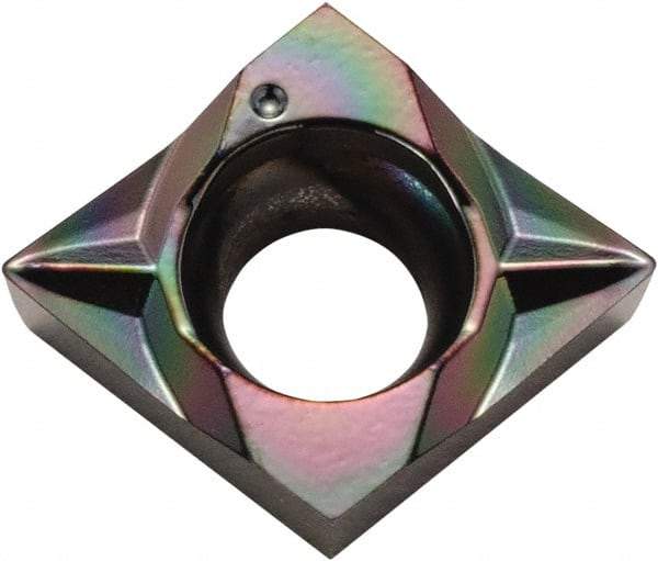 Kyocera - CCGT32502 MFP Grade PDL025 Carbide Turning Insert - Al2O3 Finish, 80° Diamond, 3/8" Inscr Circle, 5/32" Thick, 0.0039" Corner Radius - Eagle Tool & Supply
