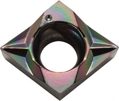 Kyocera - CCGT32502 MFP Grade PDL025 Carbide Turning Insert - Al2O3 Finish, 80° Diamond, 3/8" Inscr Circle, 5/32" Thick, 0.0039" Corner Radius - Eagle Tool & Supply