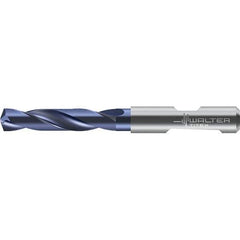 Walter-Titex - 7.5mm 140° Solid Carbide Screw Machine Drill Bit - Right Hand Cut, 41mm Flute Length, 79mm OAL, Straight Shank with Weldon Flat - Eagle Tool & Supply
