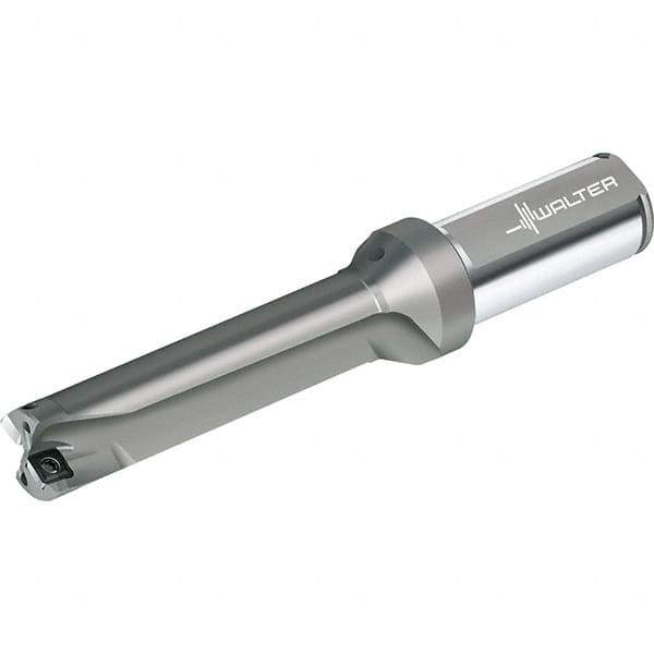 Walter - 96mm Max Drill Depth, 4xD, 24mm Diam, Indexable Insert Drill - 2 Inserts, 25mm Shank Diam, Straight Shank - Eagle Tool & Supply