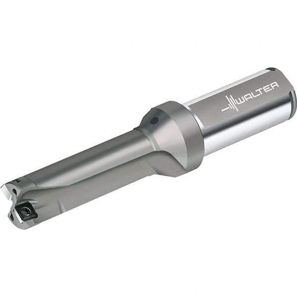 Walter - 87mm Max Drill Depth, 3xD, 29mm Diam, Indexable Insert Drill - 2 Inserts, 32mm Shank Diam, Straight Shank - Eagle Tool & Supply