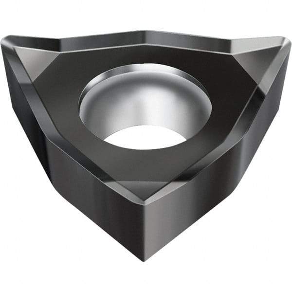Walter - WCGT21.51 MN2 Grade WNN10 Carbide Turning Insert - Proprietary Finish, 80° Trigon, 1/4" Inscr Circle, 3/32" Thick, 0.016" Corner Radius - Eagle Tool & Supply