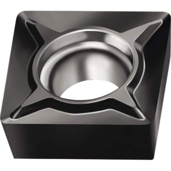 Walter - SCGT32.52 FN2 Grade WNN10 Carbide Turning Insert - Proprietary Finish, 90° Square, 3/8" Inscr Circle, 5/32" Thick, 0.031" Corner Radius - Eagle Tool & Supply