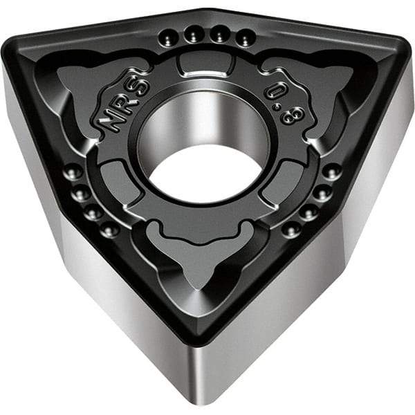 Walter - WNMG432 NRS Grade WSM30S Carbide Turning Insert - TiALN/Al2O3 Finish, 80° Trigon, 1/2" Inscr Circle, 3/16" Thick, 0.031" Corner Radius - Eagle Tool & Supply