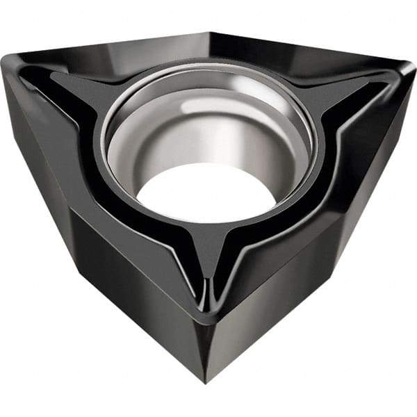 Walter - WCGT21.51 FN2 Grade WNN10 Carbide Turning Insert - Proprietary Finish, 80° Trigon, 1/4" Inscr Circle, 3/32" Thick, 0.016" Corner Radius - Eagle Tool & Supply