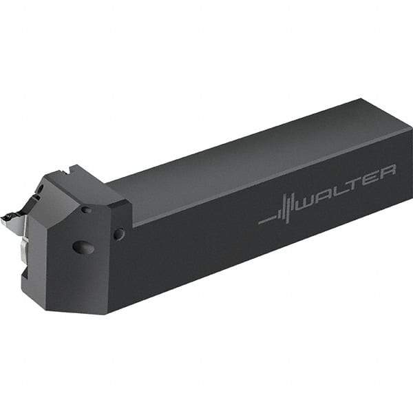 Walter - G3011, External, Left Hand, 6mm Max Depth of Cut, 1 to 3.25mm Groove Width, Indexable Grooving Tool Holder - MX22 Insert Compatibility, 12mm Shank Height, 12mm Shank Width, 120mm OAL, Through Coolant - Eagle Tool & Supply
