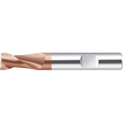 Walter-Prototyp - 12.7mm, 25mm LOC, 12.7mm Shank Diam, 88.9mm OAL, 2 Flute, Solid Carbide Square End Mill - AlCrN Finish, 35° Helix, Right Hand Cut, Right Hand Flute, Series MC232.W-2-D - Eagle Tool & Supply