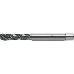 Walter-Prototyp - M6x1.00 Metric 3 Flute 6HX Semi-Bottoming Spiral Flute Tap - High Speed Steel, TiCN Finish, 82.5mm OAL, Right Hand Flute, Right Hand Thread, Series TC121 - Eagle Tool & Supply