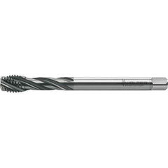 Walter-Prototyp - M20x2.50 Metric 4 Flute 6HX Semi-Bottoming Spiral Flute Tap - High Speed Steel, TiAlN Finish, 140mm OAL, Right Hand Flute, Right Hand Thread, Series TC121 - Eagle Tool & Supply