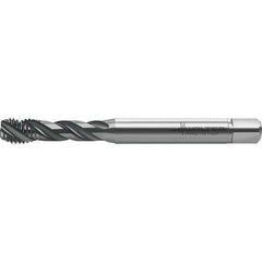 Walter-Prototyp - M10x1.50 Metric 3 Flute 6HX Semi-Bottoming Spiral Flute Tap - High Speed Steel, TiAlN Finish, 100mm OAL, Right Hand Flute, Right Hand Thread, Series TC121 - Eagle Tool & Supply