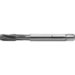 Walter-Prototyp - M5x0.80 Metric 3 Flute 6HX Semi-Bottoming Spiral Flute Tap - High Speed Steel, TiCN Finish, 72.1mm OAL, Right Hand Flute, Right Hand Thread, Series TC122 - Eagle Tool & Supply