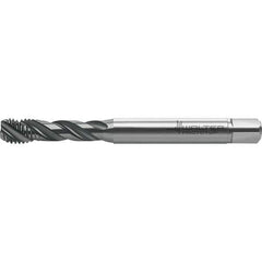 Walter-Prototyp - M4x0.70 Metric 3 Flute 6HX Semi-Bottoming Spiral Flute Tap - High Speed Steel, TiAlN Finish, 64.65mm OAL, Right Hand Flute, Right Hand Thread, Series TC121 - Eagle Tool & Supply