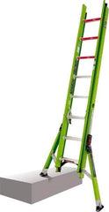 Little Giant Ladder - 16' High, Type IAA Rating, Fiberglass Extension Ladder - 375 Lb Capacity, 14' Working Length - Eagle Tool & Supply