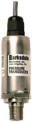 Barksdale - 100 Max psi, ±0.25% Accuracy, 1/4-18 NPT (Male) Connection Pressure Transducer - 100 mV Full Scale (10mV/V) Output Signal, Shielded & Jacketed Cable - 1m Wetted Parts, 1/4" Thread, -40 to 185°F, 15 Volts - Eagle Tool & Supply