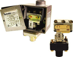 Barksdale - 10 to 250 psi Adjustable Range, 1,000 Max psi, Diaphragm Piston Pressure Switch - 1/4 NPT Male, Screw Terminals, SPDT Contact, Polysulfone 40% Glass Filled Wetted Parts, 2% Repeatability - Eagle Tool & Supply