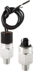 Barksdale - 90 to 250 psi Adjustable Range, 9,000 Max psi, Compact Pressure Switch - 7/16-20 UNF SAE, Deutsch 2 Pins DT04-2P, SPST/ NC Contact, Brass Wetted Parts, 4% Repeatability - Eagle Tool & Supply