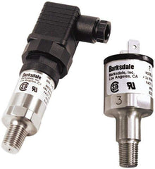 Barksdale - 5 to 50 psi Adjustable Range, 100 Max psi, Compact Pressure Switch - 1/8 NPT Male, DIN 43650, SPDT Contact, SS Wetted Parts, 8% Repeatability - Eagle Tool & Supply