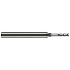 Harvey Tool - 0.1", 0.3" LOC, 1/8" Shank Diam, 1-1/2" OAL, 4 Flute Solid Carbide Square End Mill - Exact Industrial Supply