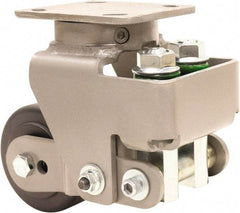 Hamilton - 4" Diam x 2" Wide, Impact-Resistant Cast Nylon Swivel Caster - 1,600 Lb Capacity, Top Plate Mount, 4" x 5" Plate, Sealed Precision Ball Bearing Bearing - Eagle Tool & Supply