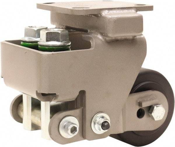 Hamilton - 4" Diam x 2" Wide, Impact-Resistant Cast Nylon Rigid Caster - 1,300 Lb Capacity, Top Plate Mount, 4" x 4-1/2" Plate, Sealed Precision Ball Bearing Bearing - Eagle Tool & Supply