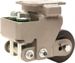 Hamilton - 4" Diam x 2" Wide, Impact-Resistant Cast Nylon Rigid Caster - 1,300 Lb Capacity, Top Plate Mount, 4" x 4-1/2" Plate, Sealed Precision Ball Bearing Bearing - Eagle Tool & Supply