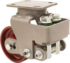 Hamilton - 5" Diam x 2" Wide, Cast Iron Swivel Caster - 1,300 Lb Capacity, Top Plate Mount, 4" x 5" Plate, Sealed Precision Ball Bearing Bearing - Eagle Tool & Supply
