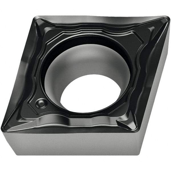 Walter - CPMT FP4 Grade WPP10S Turning Insert - TiCN+Al2O3+(TiCN) Finish, 80° Rhombic, 9.53mm Inscr Circle, 3.97mm Thick, 0.8mm Corner Radius - Eagle Tool & Supply