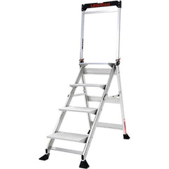 Little Giant Ladder - 4 Steps, 4' High, Type IAA Rating, Aluminum Step Stand - 375 Lb Capacity, 21-1/2" Base Width - Eagle Tool & Supply