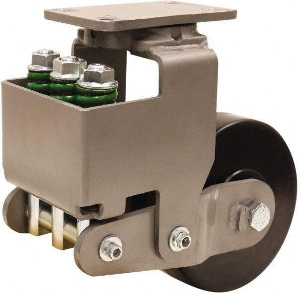 Hamilton - 8" Diam x 3" Wide, Phenolic Swivel Caster - 3,000 Lb Capacity, Top Plate Mount, 4-1/2" x 6-1/2" Plate, Roller Bearing Bearing - Eagle Tool & Supply