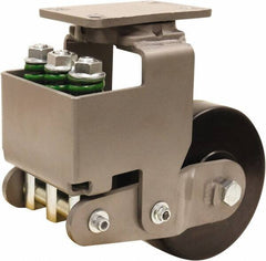 Hamilton - 8" Diam x 3" Wide, Phenolic Swivel Caster - 3,000 Lb Capacity, Top Plate Mount, 4-1/2" x 6-1/2" Plate, Roller Bearing Bearing - Eagle Tool & Supply