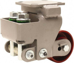 Hamilton - 4" Diam x 2" Wide, Cast Iron Rigid Caster - 1,000 Lb Capacity, Top Plate Mount, 4" x 4-1/2" Plate, Sealed Precision Ball Bearing Bearing - Eagle Tool & Supply