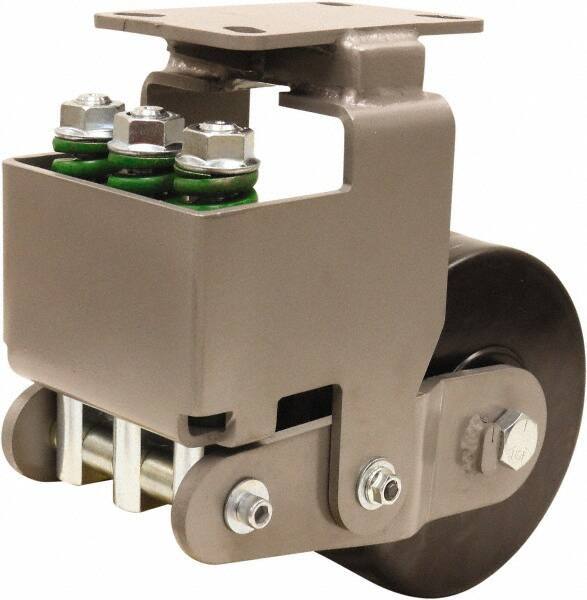 Hamilton - 8" Diam x 3" Wide, Phenolic Rigid Caster - 3,000 Lb Capacity, Top Plate Mount, 4-1/2" x 6-1/2" Plate, Roller Bearing Bearing - Eagle Tool & Supply