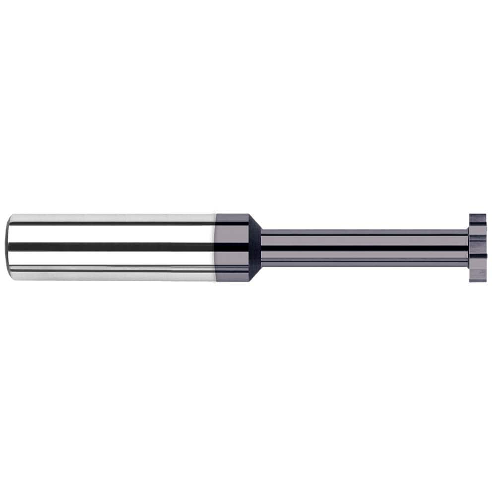 Harvey Tool - 1/2" Cut Diam, 1/32" Cut Width, 1/2" Shank, Straight-Tooth Woodruff Keyseat Cutter - Exact Industrial Supply