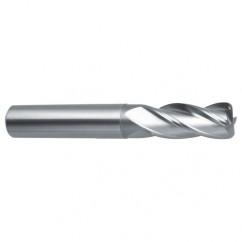 6mm Dia. x 57mm Overall Length 4-Flute Square End Solid Carbide SE End Mill-Round Shank-Center Cut-Uncoated - Eagle Tool & Supply