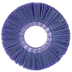 4" - Diameter Narrow Face Nylox Wheel; .035/180SC Crimped Fill; 1/2" -3/8" Arbor Hole - Eagle Tool & Supply