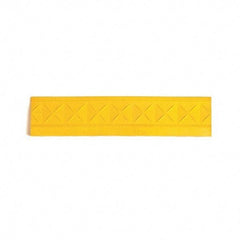 Ergo Advantage - 18" Long x 4" Wide x 1" Thick, Anti-Fatigue Modular Matting Anti-Fatigue Flooring - Female, 1 Interlocking Side, Yellow, For Dry Areas - Eagle Tool & Supply