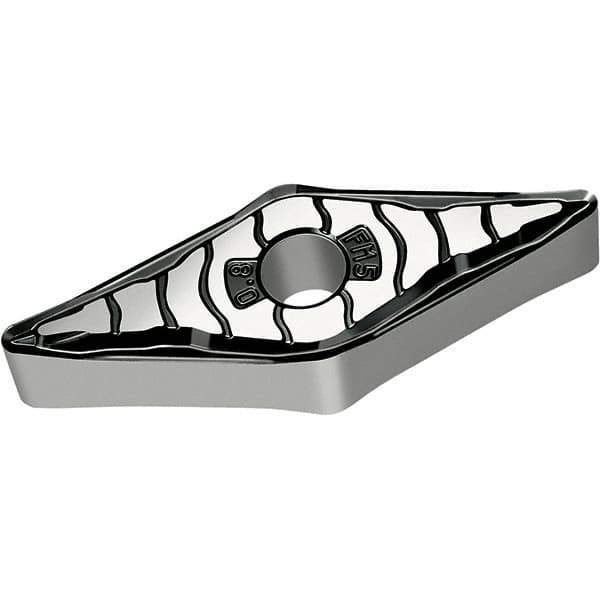 Walter - VNMG FM5 Grade WSM20S Turning Insert - TiAlN+Al2O3+(Al) Finish, 35° Rhombic, 9.53mm Inscr Circle, 4.76mm Thick, 0.2mm Corner Radius - Eagle Tool & Supply