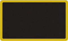 Smart Step - 5' Long x 3' Wide, Dry Environment, Anti-Fatigue Matting - Black with Yellow Borders, Urethane with Urethane Sponge Base, Beveled on All 4 Sides - Eagle Tool & Supply