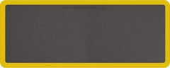 Smart Step - 5' Long x 2' Wide, Dry Environment, Anti-Fatigue Matting - Gray with Yellow Borders, Urethane with Urethane Sponge Base, Beveled on All 4 Sides - Eagle Tool & Supply